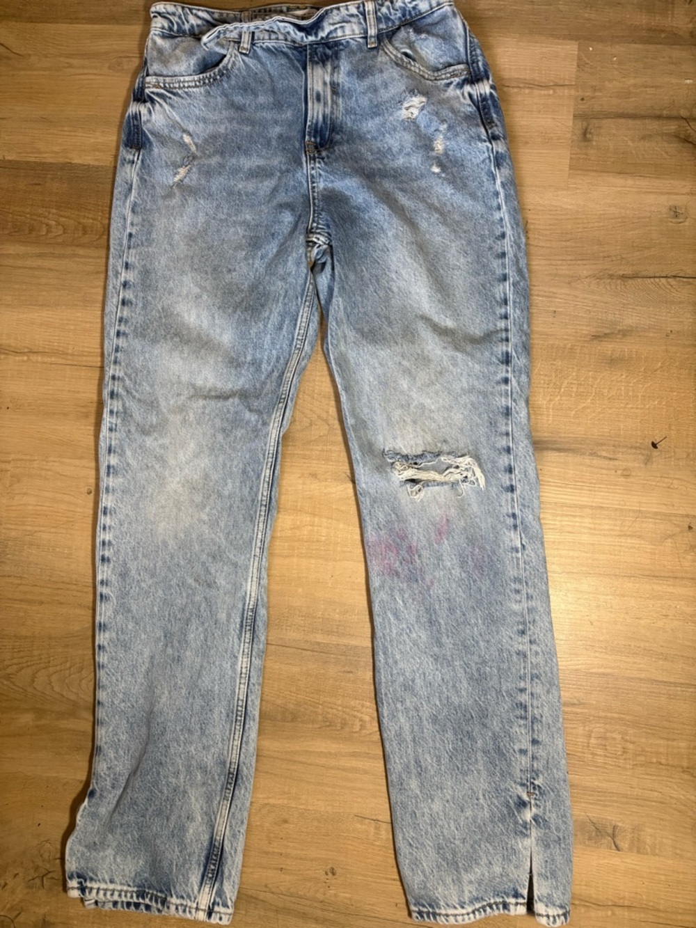 Zara Light Blue Distressed Jeans